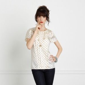 Kate Spade silk top - adorable pattern!